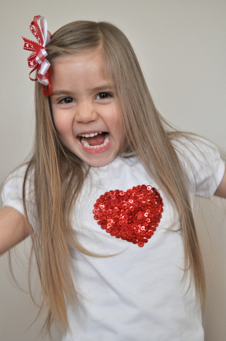 DIY Sequin Heart T-shirt Tutorial for Valentine’s Day