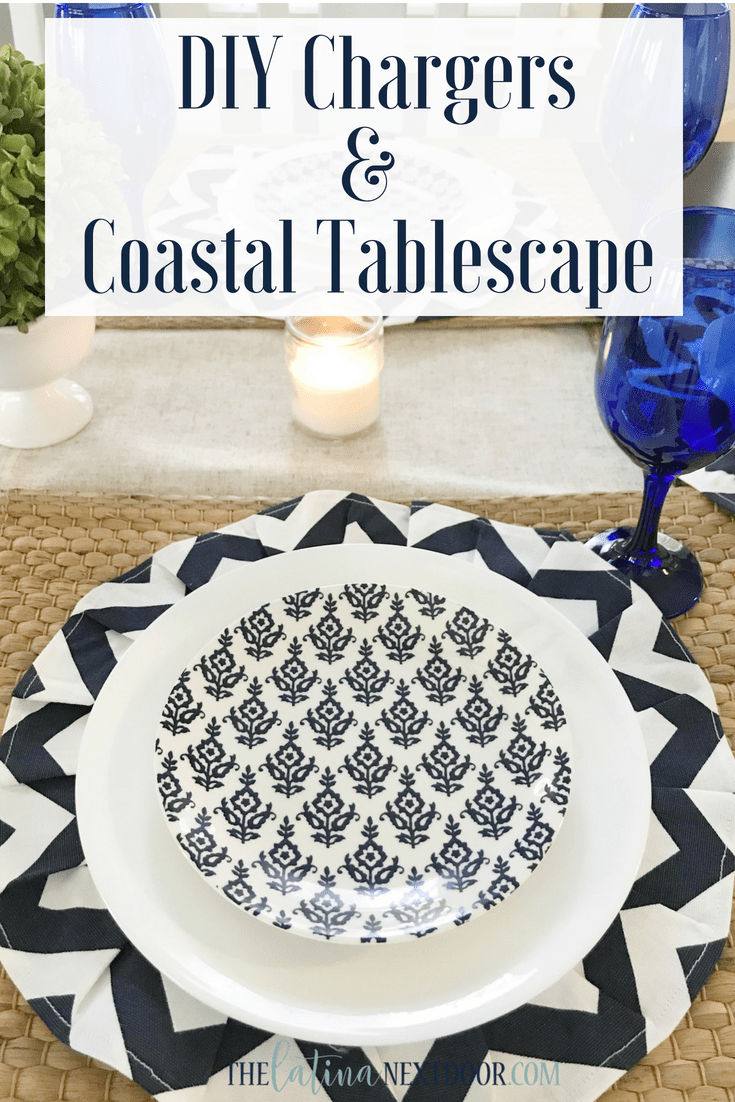 DIY Chargers & Coastal Tablescape
