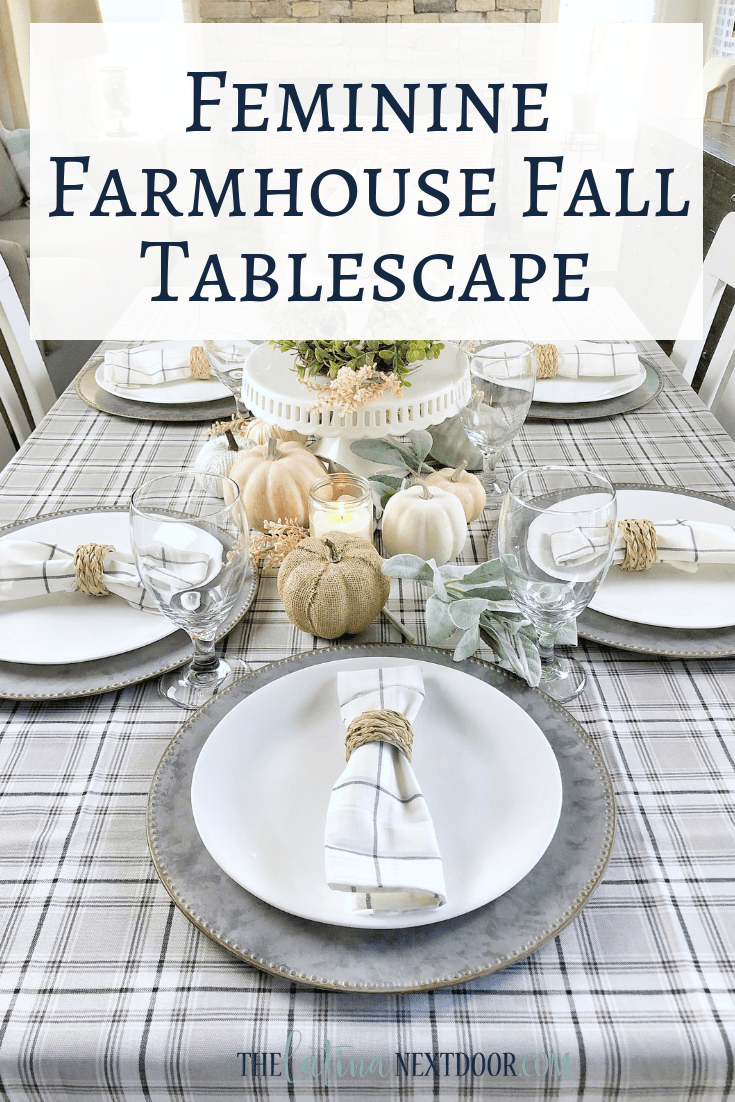 Feminine Fall Farmhouse Tablescape